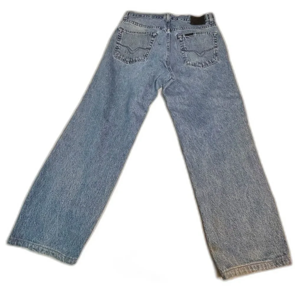 Vintage Harley-Davidson Distressed Jeans Men 33x28 Straight Leg Y2K Biker Grunge
